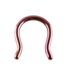 Pink ASTM F136 Titanium Omega Septum Ring