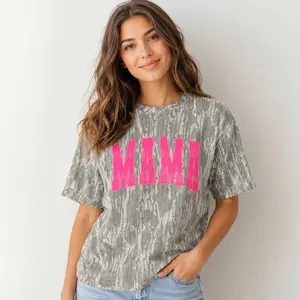 Pink Mama Mossy Oak Bottomland Camo Tee Cute Ghost Turkey Track Hunting Shirt 3D Outdoor Graphic T Shirt