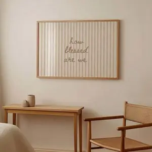 1pc Unframed "How Are We" Bible Verse Poster, Striped Christian Quote Wall Art Canvas Print, Minimalist Motivational Painting, Suitable For Apartment, Living Room, Bedroom, Modern Home Decor