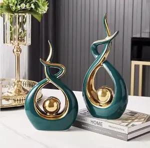 Modern Ceramic Art Vases & Sculptures Available in Orange, Green and White