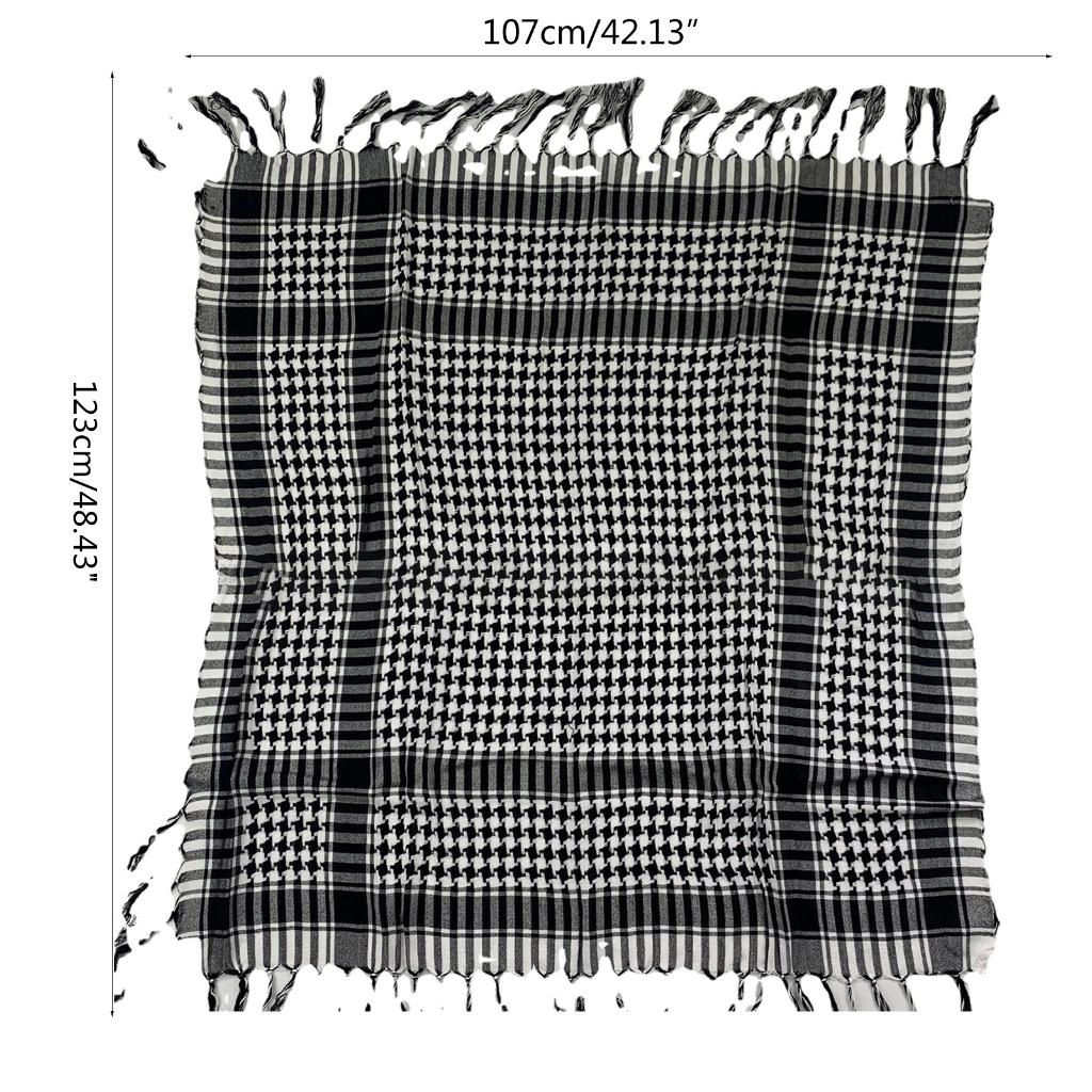 Arab Scarf Religious Square Kerchief Multi Purpose Keffiyeh Headscarf for