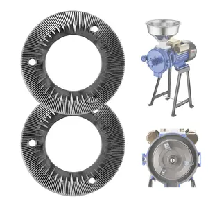 VEVOR 2PCS Grinding Sheets for Electric Grain Mill Grinder, Cast Iron Dry Grinding Discs, Replacement Grinding Plates Compatible with GM-001, GM-002, GM-003 Corn Spice Mill Grinder