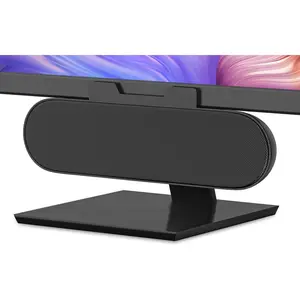 Computer Speakers for Desktop Monitor,Single USB Speakers for Desktop PC,Laptop Speaker with Loud Sound,Volume Control Easily Clamps to Monitors(USB-C to USB Adapter Included) (Black)