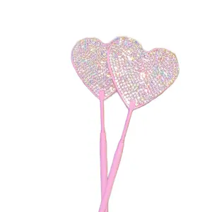 Rhinestone heart mirror