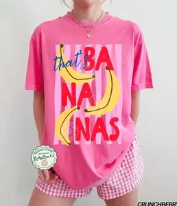 That’s Bananas Vintage T-shirt Summer Fruit Tshirt Food Pun Retro Graphic Tee Banana Trendy Summer Gift Idea OI5