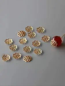 200pcs 7/9mm Petal Vintage Alloy Glue Beads Cap, Flower Spacer Loose Beads for DIY Jewelry Making, Diy Beading Accessories, Bracelets Necklaces Earrings Accessories