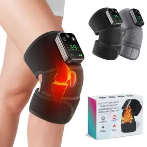 Fitease Heated Vibration Knee Massager, Smart Bluetooth App Knee Pad Shoulder Pad and Elbow Pad, Multifunctional Heating