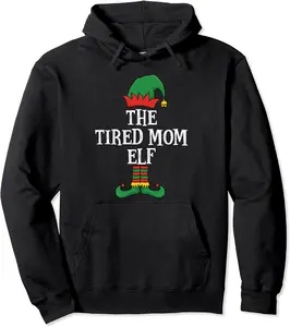 Matching Family Group Funny I'm The Tired Mom Elf Christmas Pullover Hoodie - Lydiagarcia Shop 51B09KMNQ3XP