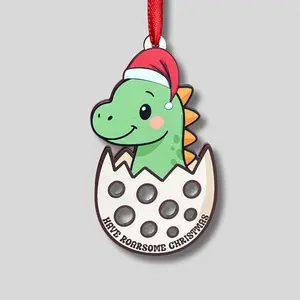 Dinosaur Ornaments For Christmas Tree, Animal Christmas Ornament With Wooden And Acrylic Decor, Easy Hang Design, Perfect Gift For Dinosaurs Lover, Holiday Tree Keepsake