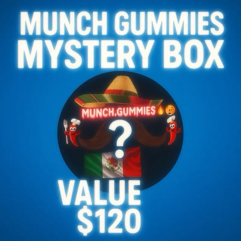 Munch Gummies ON THE HOUSE BOX ( ATLEAST 15 CANDIES OR ITEMS ) Munch Gummies ON THE HOUSE BOX ( ATLEAST 15 CANDIES OR ITEMS )