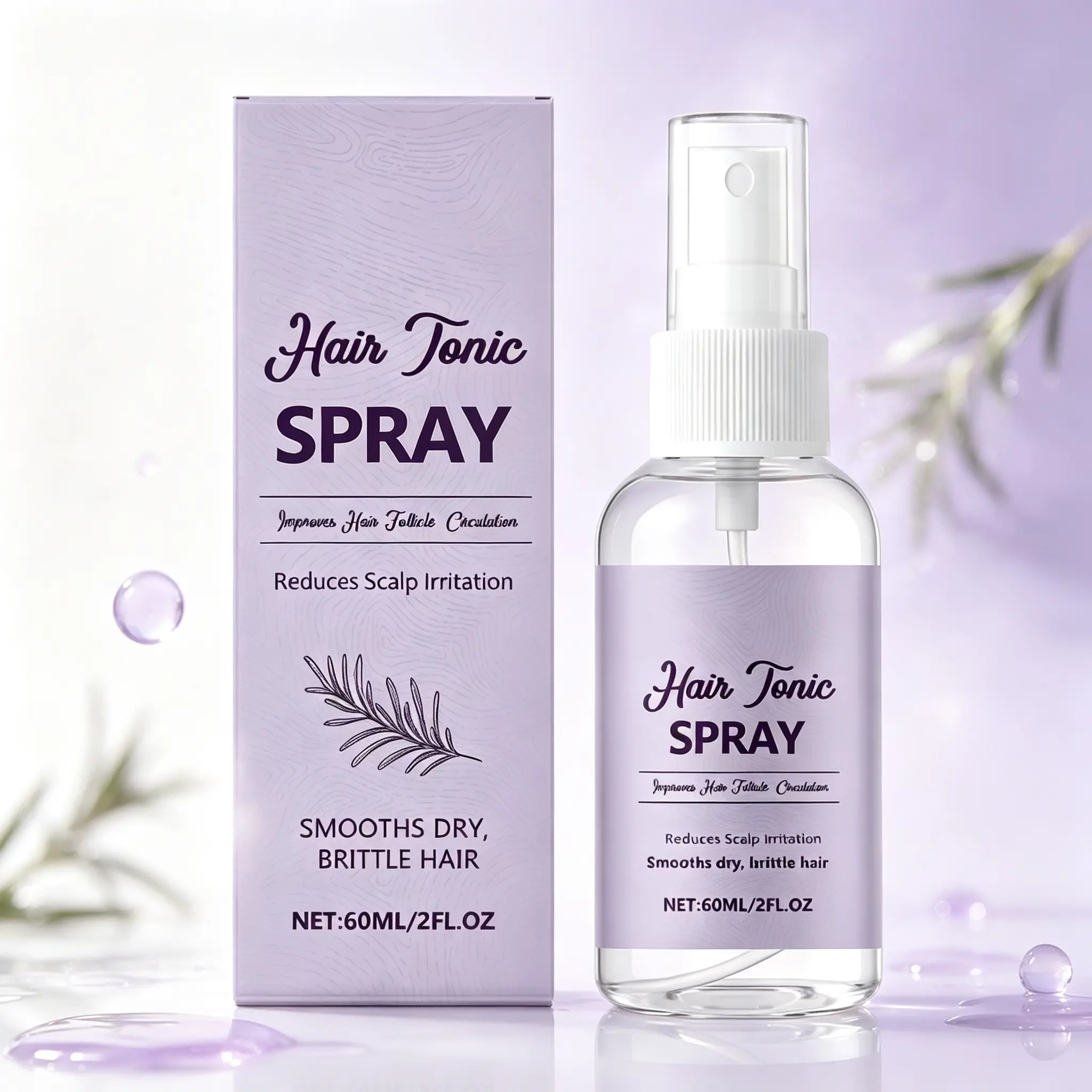 Nourishing Hair Spray 60ml – Gentle Scalp & Hair Care Spray for Soft, Smooth, Healthy-Looking Hair