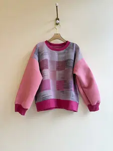 Bubble Gum Pink Handwoven Quilted Sweater