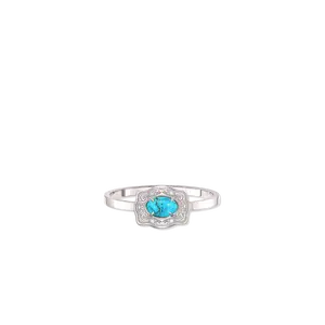 Ultra Mini Belt Buckle Ring (Oasis) - Silver