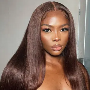 [Early Bird Price] AliPearl Wigs #4 Dark Brown Straight Wig 5x7 Lace Closure Wig Ready To Wear Glueless Pre Cut Pre Bleached Pre Plucked Human Hair #FallFreshness