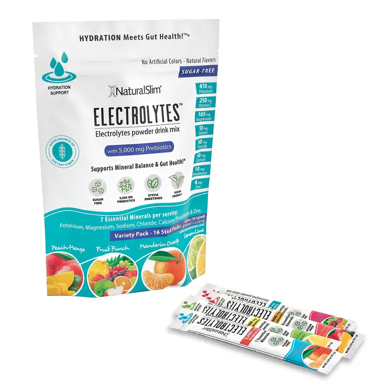 NaturalSlim Electrolytes™ Variety Pack Gut Health Supplement Dietary Probiotic Edible Digestive Nutritional Supplements