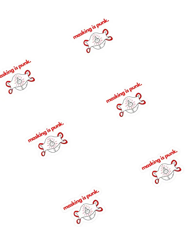 Masking Is Punk sticker 6 pack
