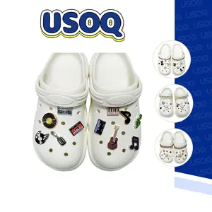 USOQ 87 Types Shoe Decoration Charms for Crocs Bling Designer Charms Bow Flower Faux Pearls Girly Chains DIY Footwear Accessories
