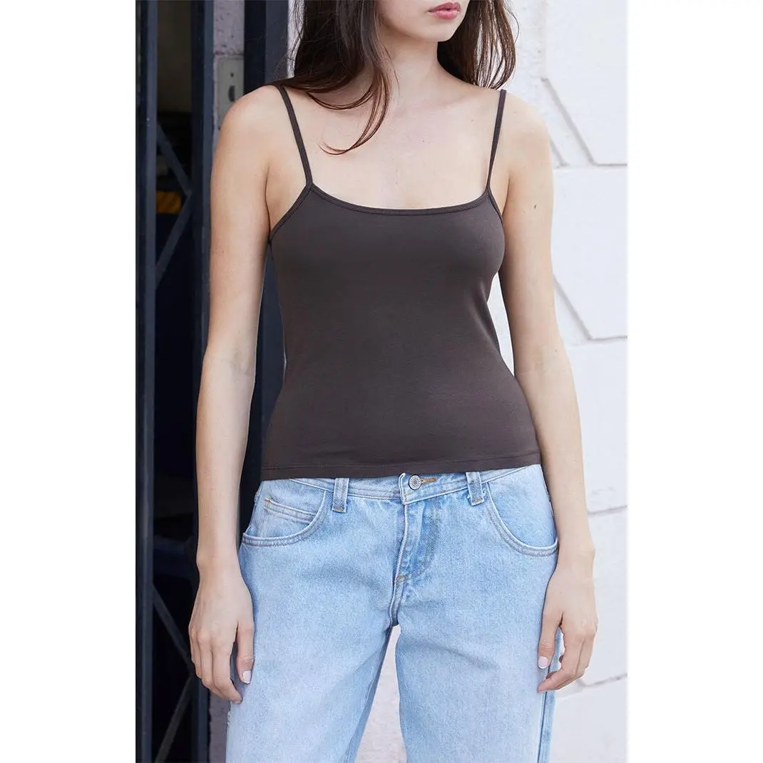 John Galt Women's Brown Skylar Tank Top