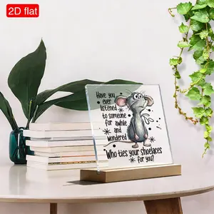 Funny Acrylic Desk Decor, Humorous Mouse Quote Sign, Bedroom Office Table Decoration, New Zealand Pine Plaque Gift