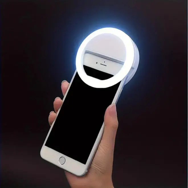 Selfie Ring Light - Perfect for Photo Shoots & Night Selfies - Enhance Your Phone Photography White