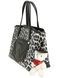 Shyanne Unisex Cowboy Bear Plush Keychain - Aa396-Ivory