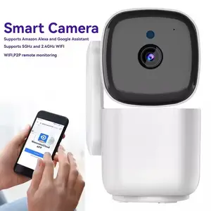 cloud storage and SD card storage, two-way audio, with night vision capability, fully tilt surveillance smart camera, 1080p HD camera, suitable for monitoring baby and pet motion detection, compatible with Alexa and Google Home, 2.4g WiFi. Safety Local