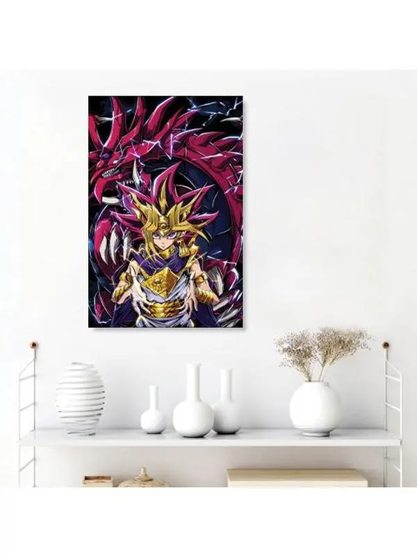 Otaku - Yugioh Wall Art Poster, Anime Inspired Print, Trading Card Style Canvas Decor, Gaming Room Wall Art