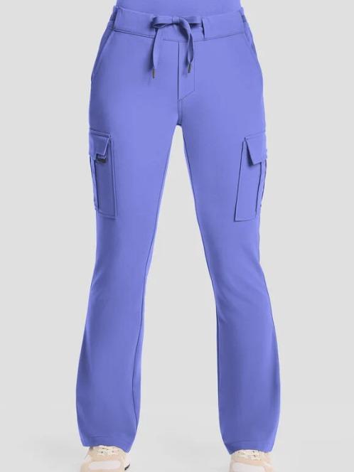 Healing Hands Quest Blair Women's 6-Pocket STRETCH Flare Leg Drawstring Cargo Scrub Pants