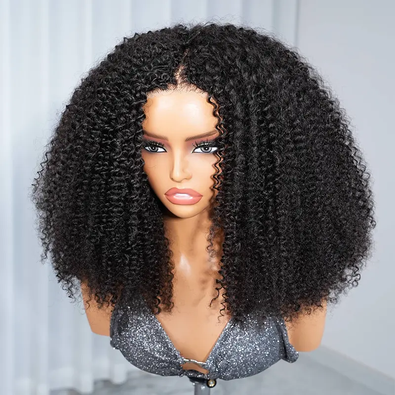 [Live]Megalook 13x6 Glueless Afro Kinky Curly Zero-Wear Truly Snap & Go HD Lace Wig Curly 100% Human Hair Wigs Seamless Fit All Skins