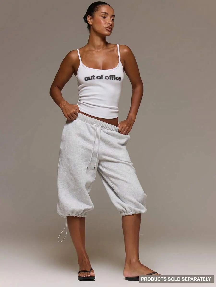 KOOZ Low Rise Adjustable Toggle Cropped Joggers Altitude Spring Summer Cute Vacation Holiday Airport Lounge Casual Everyday