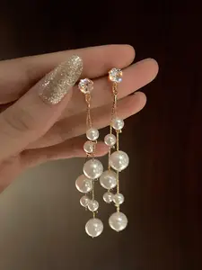 Fashion Faux Pearl Decorated Dangle Earrings, Elegant Jewelry for Party, Daily Clothing Decor, Trendy All-match & Exquisite Jewelry for Birthday Gift, Fashionable Jewelry, Casual Trendy Jewelry