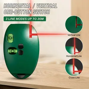 90° Red Laser Level Tool – High-Precision Line Marker for Floor Tiles, Wall Alignment, and Home Renovation