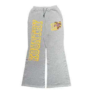 Women's Kapital Kountry Flare Sweatpants - Grey Lady Activewear Bottoms for Athletic Use