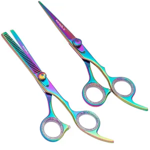 REGALE 7" Titanium Rainbow Professional Hair Cutting Shear