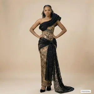 Gold Brocade Evening Gown
