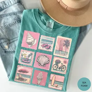 Comfort Colors Vintage Beach Summer Vacation Shirt, Coastal Beach Apparel, Beachy Tee, Cute Summer Clothes, Sea Lovers Shirt Gift for Her