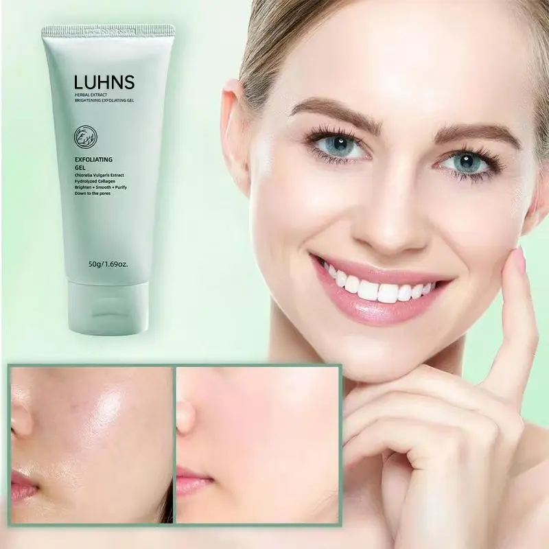 Herbal Exfoliating Gel- Contains, Nicotinamide, Collagen, Aloe And Other Extracts- Brighten Skin And Boost Radiance, Daily Cleaning Products- Make The Skin Visibly Brighten And Smooth The Look of Uneven Complexion