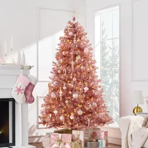 Best Choice Products Artificial Tinsel Christmas Tree Festive Holiday Decoration w/ Stand - Pink Best Choice Products Artificial Tinsel Christmas Tree Festive Holiday Decoration w/ Stand - Pink