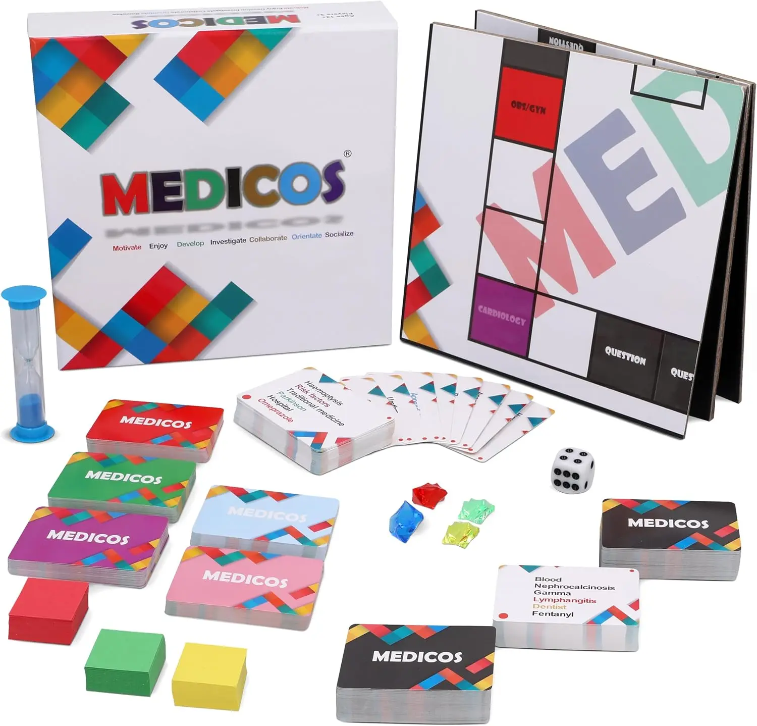 Medicos Medical Board Game for Adults & Students | Healthcare Trivia Anatomy Learning Game | Doctor, Nurse, Med School, Premed & Graduation Gift
