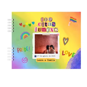 100 Dates with You: Pride Version, 8.5 x 7" Hardcover Dates Book with 100 dates & 2 Photos per Appointment, Handmade with Love