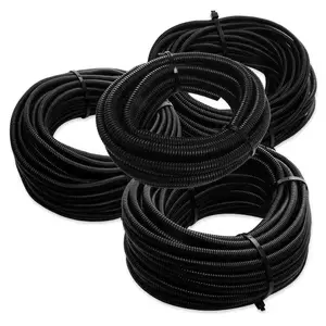 DC Sound 1 1/2" 38mm 200 Feet Split Wire Loom Cable Sleeves Conduit Protective Tubing