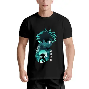 Unisex Izuku Anime Hero 100% Cotton Short Sleeve Casual T-Shirt for Men & Women