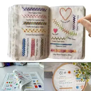 Embroidery Beginner Book, DIY Sewing Book, Creative Embroidery Sewing Book with Patterns, Craft Guide for Beginners, Handcraft
