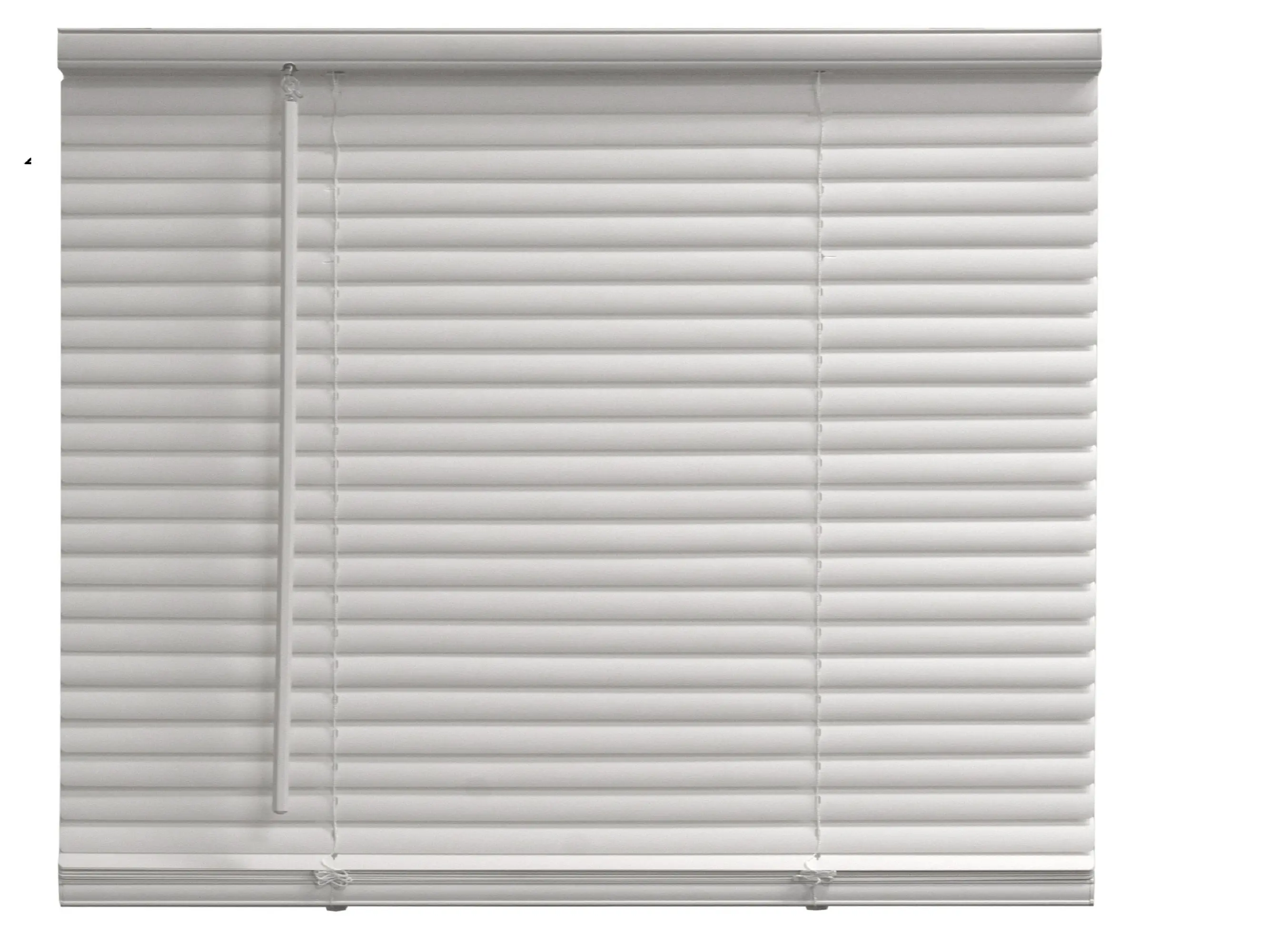 White Cordless Vinyl Light Filtering Blinds - 1 Inch Width x 64 Inch Length