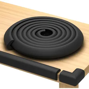 Proof Corners & 15ft Edges with Furniture Corner & Edge Safety Bumpers, Impact-Absorbent Bumper & 4  Corner Protectors, Cushy, Thick, Odorless Table Edge Protectors for ,  | Black