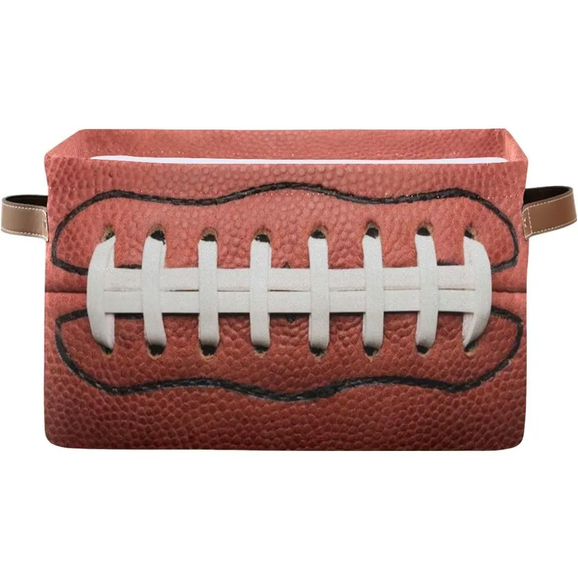 Football Rectangular Storage Basket Organizer Bin Shelf Baskets For Clothes Gifts For  Office Dorm