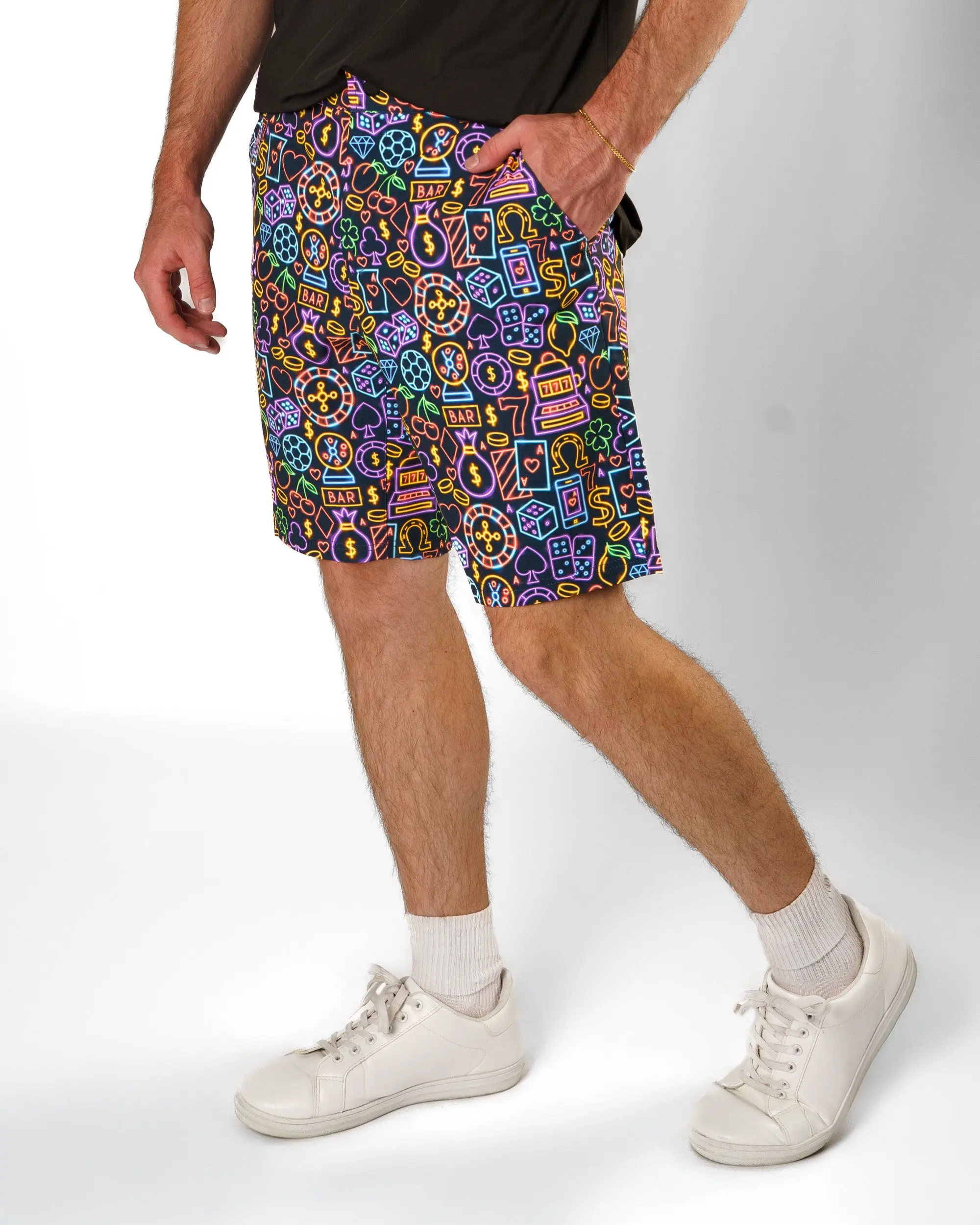 Men's Casual Activewear Shorts with 9" Inseam and 4 Pockets, Water-Resistant Stretch Fabric for Golf Play, Male, Outdoor Sports, Menswear, Clothes, Four Pockets