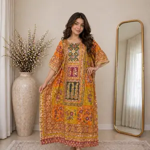 Elegant Afghan Traditional Dress – Mustard Yellow