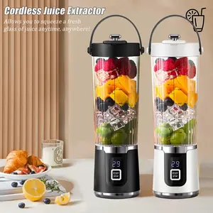 Portable USB Rechargeable Electric Blender Cup, Capacity 15.21 oz (1300mAh/3.7V). Easily blends milkshakes and creamy drinks! Powerful blending performance meets daily beverage and nutritional needs, ideal for travel and fitness. Simple operation and easy