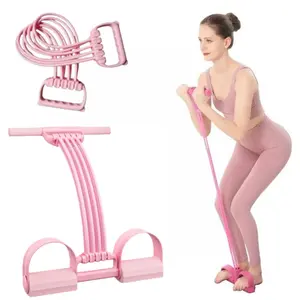 Upgrade Home Gym Pedal Resistance Band, Multifunction Elastic Pull Rope for Abs, Glutes, Stretching, 8-Tube Adjustable Resistance for Women & Men